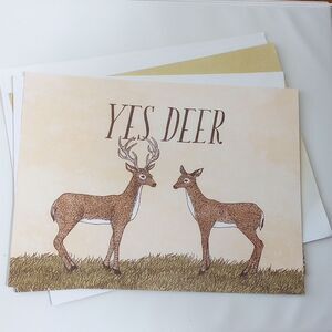 Set of Five Double-sided Frida Clements Animal Pun Prints